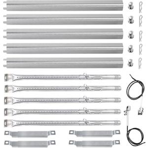 15.4" Grill Burner Kit for Charbroil Performance II 5 & 6 Burner Grills 463448021 463451022 463465022; Charbroil Grill Replacement Parts;Charbroil Burner Replacement;Heat Plates (5-Burner)