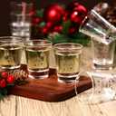 Tioncy 24 Pcs Christmas Shot Glasses 2 oz Clear Shot Glass Happy Holiday Print Cocktail Glasses Funny Cool Mini Whiskey Shot Glass Cups for Christmas Table Decoration Present Drinking Supply(Cool)