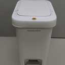 MOPALL Small Bathroom Trash Can with Lid Soft Close, Garbage Can with Press Top Lid & Foot Pedal, Step Trashcan Slim Trash Bin Waste Basket for Toilet, Office, Bedroom, Kitchen, Living Room 2.7 Gallon