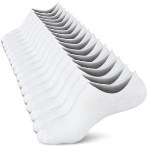 Wernies No Show Socks Women Low Socks Non Slip Flat Boat Line, 8 Pairs, Size: 5-8