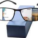 Photochromic Multifocus Reading Glasses For Men WomenPremium Progressive Transition Sunglasses Anti UV/Blue Light (Black)