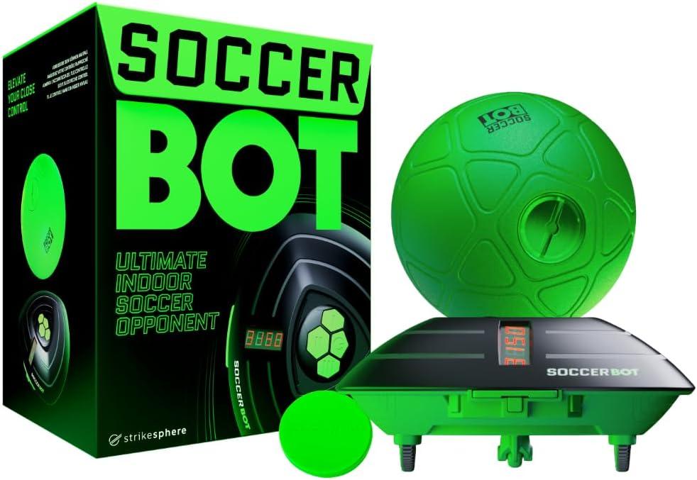 Soccer Bot - Ultimate Indoor Soccer Game with Score Tracker and Speed Modes, Soccer Training Toy