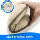 Soft & Safe Dog Flying Disc, 10 Inch Bite-Resistant Dog Toy for Medium Large Dogs, Gentle on Teeth, Waterproof, Anti-Dust, Outdoor Fetch Training Water Toy (Brown)