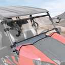 3-IN-1 Flip Up Windshield for Kawasaki Teryx 800 / Teryx4 800 2016-2025 Accessories, 1/5" Hard Coated PC Adjustable Fold Down Windscreen, Open / Vented / Closed