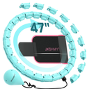 JKSHMYT Smart Weighted Fit Hoop Plus Size for Adults Weight Loss, Hula Circle-2 in 1 Infinity Fitness Hoop, 24 Links Detachable & Size Adjustable, with Waist Trainer for Women