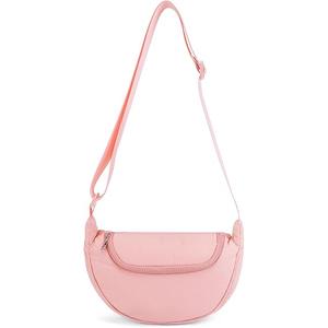 Crossbody Bags for Women Crescent Bag Nylon Sling Bag Purse with Adjustable Strap for Travel Daily, Pink