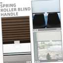 Cabilock 6Pcs Transparent Roller Shade Pull Handles for Cordless Window Blinds Easy Install Plastic Pulling Handles for Home and Rv Window Treatments