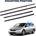 4pcs Window Door Molding Trim Weatherstrip for Honda Odyssey 2009 2010 2011 2012 2013 2014