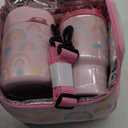 Lunch Box Set with Bento Box Container, 17OZ Stainless Steel Food Soup Thermo, Kids Water Bottle & Portable Insulated Lunch Bag  Leakproof, Hot/Cold Retention for School, Travel(Pink-Rainbow)