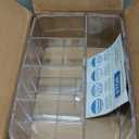 STORi 5-Compartment Clear Plastic Organizer | Rectangular Divided Makeup and Vanity Storage Bin and Office Desk Caddy | Scalloped Wall Design | Made in USA