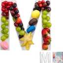 11" Clear Acrylic Letter & Number Charcuterie Tray-Reusable Fillable Alphabet Box for Displaying Candy,Cake,Snacks Party Dessert Serving Plate for Birthday, Wedding Anniversaries, Baby Shower (M)