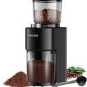 Conical Burr Coffee Grinder, Adjustable Burr Mill with 38 Precise Grind Setting, precision timer, for Espresso/Drip/Pour Over/Cold Brew/French Press Coffee Maker(Black)