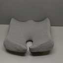 C CUSHION LAB Patented Pressure Relief Seat Cushion for Long Sitting Hours on Office/Home Chair, Car, Wheelchair - Extra-Dense Memory Foam for Hip, Tailbone, Coccyx, Sciatica - Light Grey