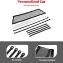 Linskip Trunk Pet Barrier Compatible with 2007-2026+ Jeep Wrangler JK JL 4XE, Rear Seat Isolation Net for 4 Door Jeep Wrangler Accessories