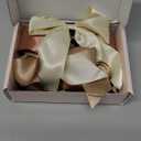 Yougeigy 6PCS Bow Hair Ties, Satin Hair Ribbon, Ribbon Hair Bows for Women Girls, Elastics Hair Scrunchies for Thick Thin Hair, Bows Hair Accessories with Long Tail, Black (Brown)