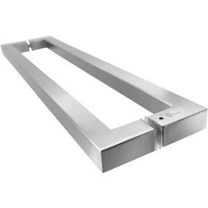TOGU TG-R3030 Heavy Duty Commercial Grade 450mm/18 inches Square/Rectangle Shape Solid 1.2mm Thick Stainless Steel 304 Push Pull Door Handle, Full Brushed Stainless Steel Finish