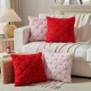 Valentines Pillow Covers 18x18 inch Valentines Day Gifts for Mom - Best Mom Ever Anniversary Home Throw Pillows Covers for Bedroom Sofa Decor(Set of 2)