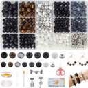 Mchruie Stone Beads for Jewelry Making, Charm Bracelet Making Kit, 450Pcs Beads for Bracelets Making Kit DIY Magnetic Bracelets for Couples Lovers