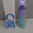 OISIZ Insulated Water Bottle 24 oz with 2 in 1 Spout and Straw Lid, One Click Safety Lock,100% Leakproof ,Keep Cold 24H,Vacuum Stainless Steel Water Bottle for School, Travel and Sports, Dishwasher Safe, Lavender