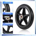 4 Pcs 6 Inch Walker Wheels Replacement, Replacement Wheels for Walkers Solid Wheelchair Front Wheel With 4 Axles for Wheelchairs, Rollators, Walkers
