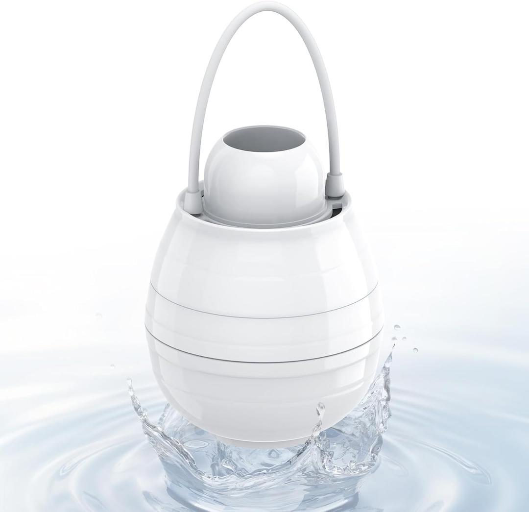 Bath Water Filter for Tub Faucet with Overflow, 10-Layer Filtration, 7500 Gallons, Removes Chlorine, Hard Water Softener, Vitamin C, Skin & Hair Care (White)