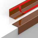 2PCS Wall Corner Protectors Guards - Self Adhesive Corner Protector & Corner Guards for Walls Edge Protection, Easy to Apply - No Tools Needed(Brown, 47.24"x1.18")