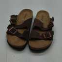 Women's Cork Footbed Slide Sandal, Arch Support Summer Outdoor Sandals with Adjustable Buckle (9)