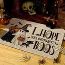 Artoid Mode Ghost Pumpkins Cat Halloween Doormat, I Hope You Brought Boos Spider Web Home Decor Low-Profile Switch Rug Door Mat Floor Mat for Indoor Outdoor 24x35 Inch