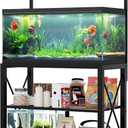 40-50 Gallon Fish Tank Stand, 36.6" x 18.5" Metal Aquarium Stand with Plant Shelf, 4-Shelf Fish Tank Stand for Fish Tank Accessories Storage fits Aquarium,Turtle Tank, or Reptile Terrariums, Tank not Included