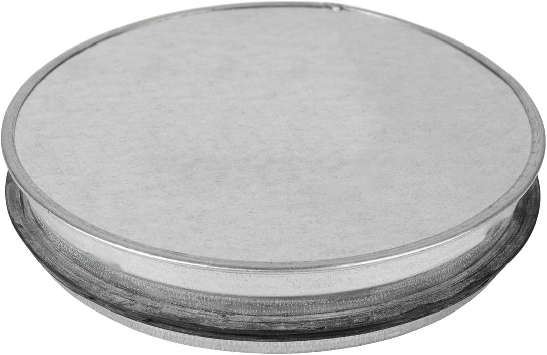 6" Inch Metal Tee Cap - Round Vent Cover - Indoor and Outdoor Pipe Cover - Dryer Vent Cover - Dryer Duct End Cap - Metal End Cap - Metal Plug -Round Metal Duct Cap (Galvanized Steel w/Rubber Gasket)