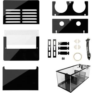 Adjustable Sump Baffle Kit - Refugium Kit for 20 Gallon Long Tank - Reef Aquarium - Saltwater Aquarium Filter System- Protein Skimmer Sump