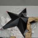 CWI Gifts Metal Barn Star - 24" Galvanized Hanging Star - Farmhouse Wall Decor - Black - 1