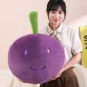 Grape Plush Pillow, Grape Stuffed Plush, Food Plush Pillow, Home Decoration Gift for Kids Adults (23.6 inch)