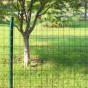 FOREHOGAR Black PVC Coated Welded Wire Fence 36 Inch x 25 Foot, 2 Inch x 3 Inch 16GA, Garden Border Fencing Roll Vinyl Coating Metal Wire Mesh for Yard Vegetable Plant Protection Poultry Netting