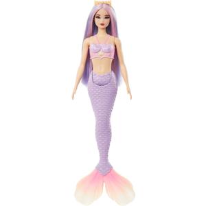 Barbie Mermaid Doll with Pink & Lilac Fantasy Hair & Headband Accessory, Toy with Shell-Inspired Bodice & Lavender Tail