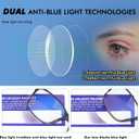 5 Pack Blue Light Blocking Reading Glasses for Men with Spring Hinge Fashion Large Wide Computer Readers for Men 3.5