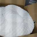 Wedge Headboard Pillow for Bed, Full Dorm Headboard Pillow Support for Sitting Up, Reading, Relaxing, Bolster Pillow with Removable Washable Cover, White