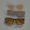 Gaoye Stylish Blue Light Glasses for Woman - Computer Glasses 99% Blue Light Blocking - Lightweight TR90 Frames - 3 pack (A1 Matte Black+leopard+transparent)