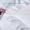 Queen Pillow Shams Set Of 2 PC 100% Egyptian Cotton White Ruffle Pillow Shams Queen Size 20x30 Pillow Cases 600 Thread Count Hotel Class Stich Cushion Cover Decorative Queen Size Bed Pillow Covers Set