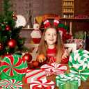 HAKOTI Peppermint Christmas Decorations Tableware, Candy Christmas Decorations includes Peppermint Plates and Peppermint Napkins, Candy Cane Plates and Napkins for Peppermint Candy Decorations