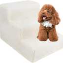YOFIT Doggy Steps - Non-Slip 3 Steps Pet Stairs,Holds Up to 50 lbs (Beige)