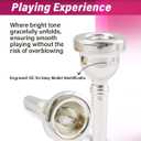 Libretto 12C Trombone Mouthpiece, 2m Silver Plated w/Vacuum Packing, Fits Small Bore Trombone, Alto Trombone & Baritone, Ideal for Beginner, Student, Jazz Player