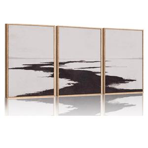 KAIRNE Abstract Neutral lake Framed Wall Art Set, Neutral Shape Wall Painting, Abstract Black and Grey Landscape Wall Decor, Modern Watercolor Art Print for Living Room, Bedroom, Office - 24"x36"x3 KAIRNE Abstract Neutral lake Framed Wall Art Set, Neutral Shape Wall Painting, Abstract Black and Grey Landscape Wall Decor, Modern Watercolor Art Print for Living Room, Bedroom, Office - 24"x36"x3