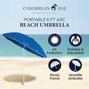 CARIBBEAN JOE Umbrella for Beach Chair, Adjustable and Universal, UV Protection