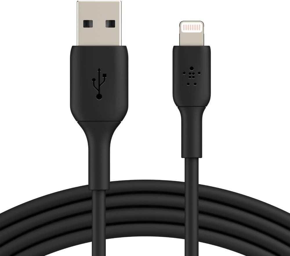 Belkin BoostCharge Lightning Cable - 3.3ft/ 1M - MFi Certified Apple iPhone Charger USB to Lightning Cable - iPhone Cable - iPhone Charger Cord - Apple Charger - USB Phone Charger - Black