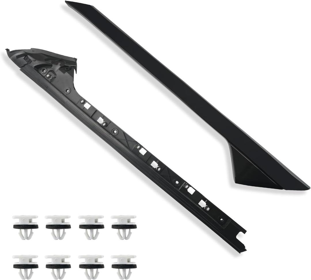 A-Pillar Molding Trim Kit Compatible with 2011-2019 Ford Explorer Right Passenger Side Outer & Inner Windshield Molding Trim Replace BB5Z-7803144-AA 926-451 BB5Z7803136AA BB5Z7803136AB BB5Z7803136BA