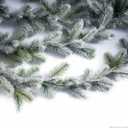 Snow Pine Garland Flocked Christmas Garland for Staircase Snowy Christmas Decorations Long Branches Pine Garland with Snow