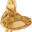 BESTOYARD Retro Bunny Shaped Jewelry Tray Ring Dish, Resin Rabbit Figurine for Easter Decor, Spring Trinket Plate - 5.90 X 3.14 X 2.75 Inches
