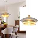 18" Distinctive Farbic Pendant Light Fixtures, Modern Dining Room Chandelier, Adjustable Hanging Height, Farmhouse Chandelier for Kitchen Island, Living Room, Bedroom and Shop