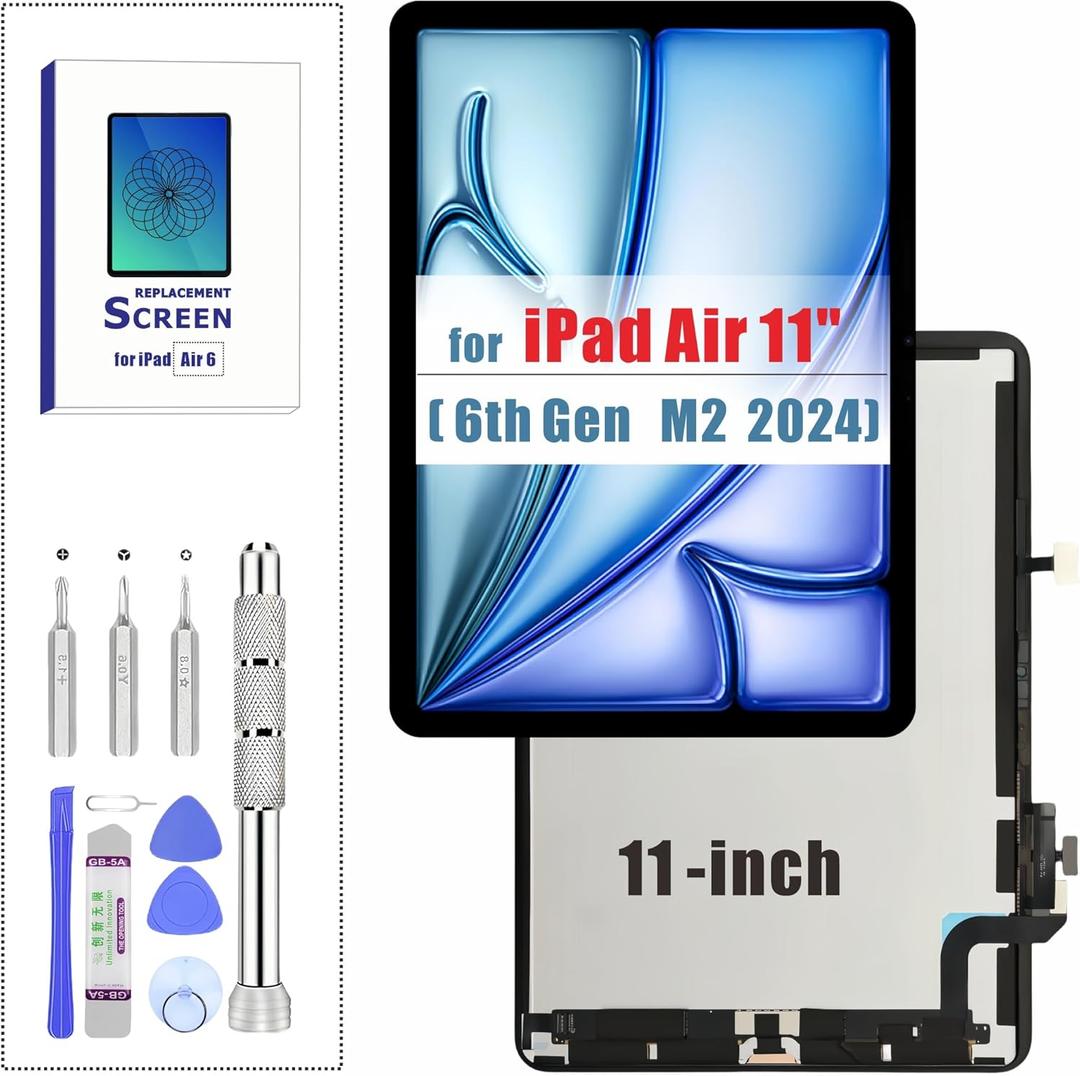 ZTR for iPad Air 11'' (2024) M2 (iPad Air 6 6th Gen 11") A2902 A2903 A2904 Display LCD Touch Screen Digitizer Full Assembly with Repair Kit